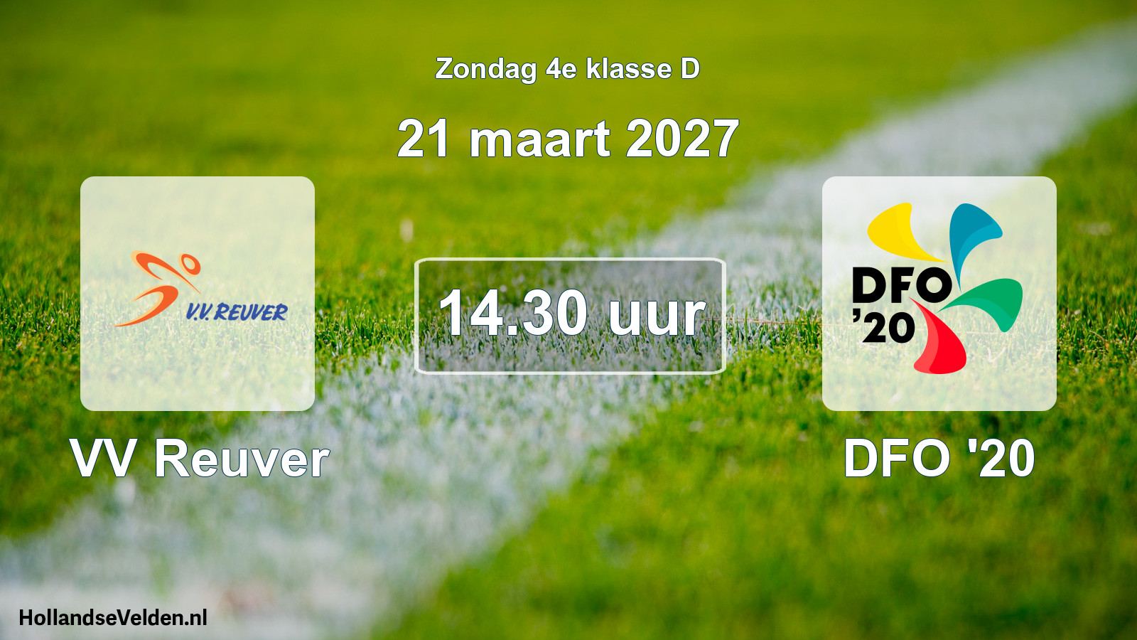 Geplande wedstrijd: VV Reuver - DFO '20 (21 maart 2027)