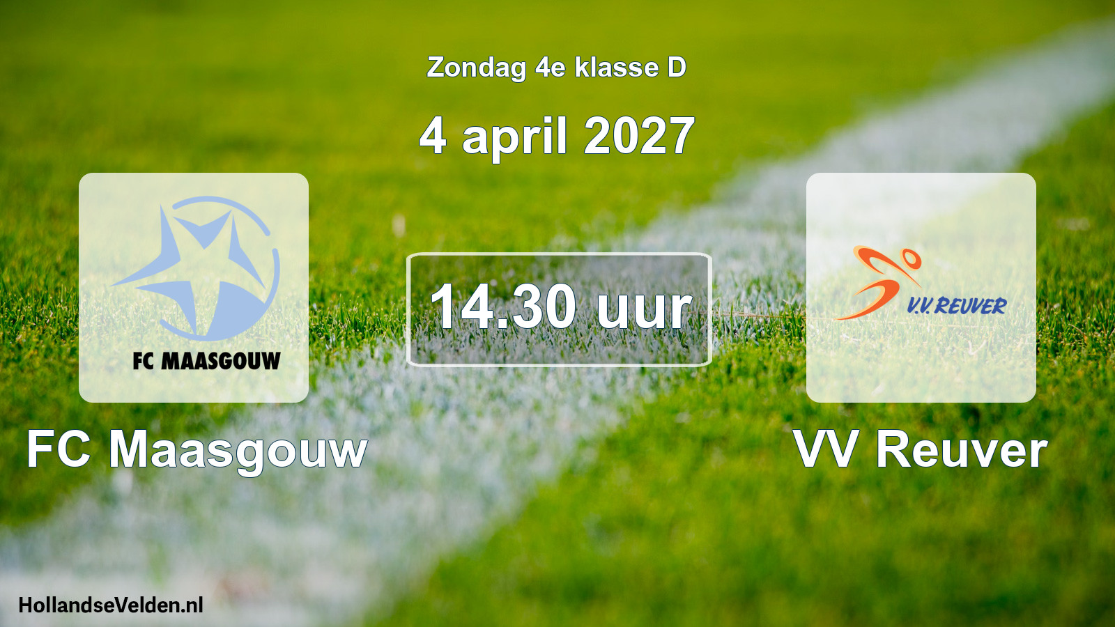Geplande wedstrijd: FC Maasgouw - VV Reuver (4 april 2027)
