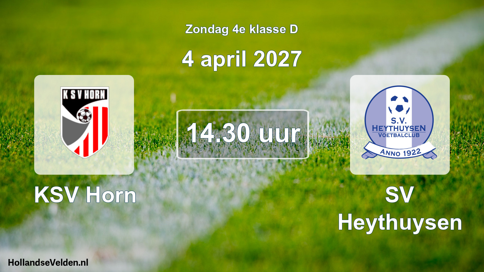 Geplande wedstrijd: KSV Horn - SV Heythuysen (4 april 2027)