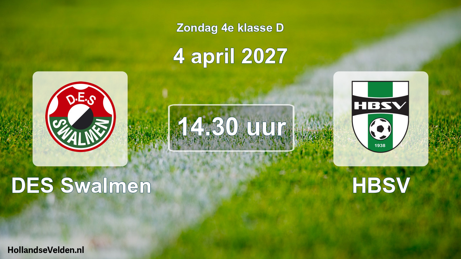 Geplande wedstrijd: DES Swalmen - HBSV (4 april 2027)