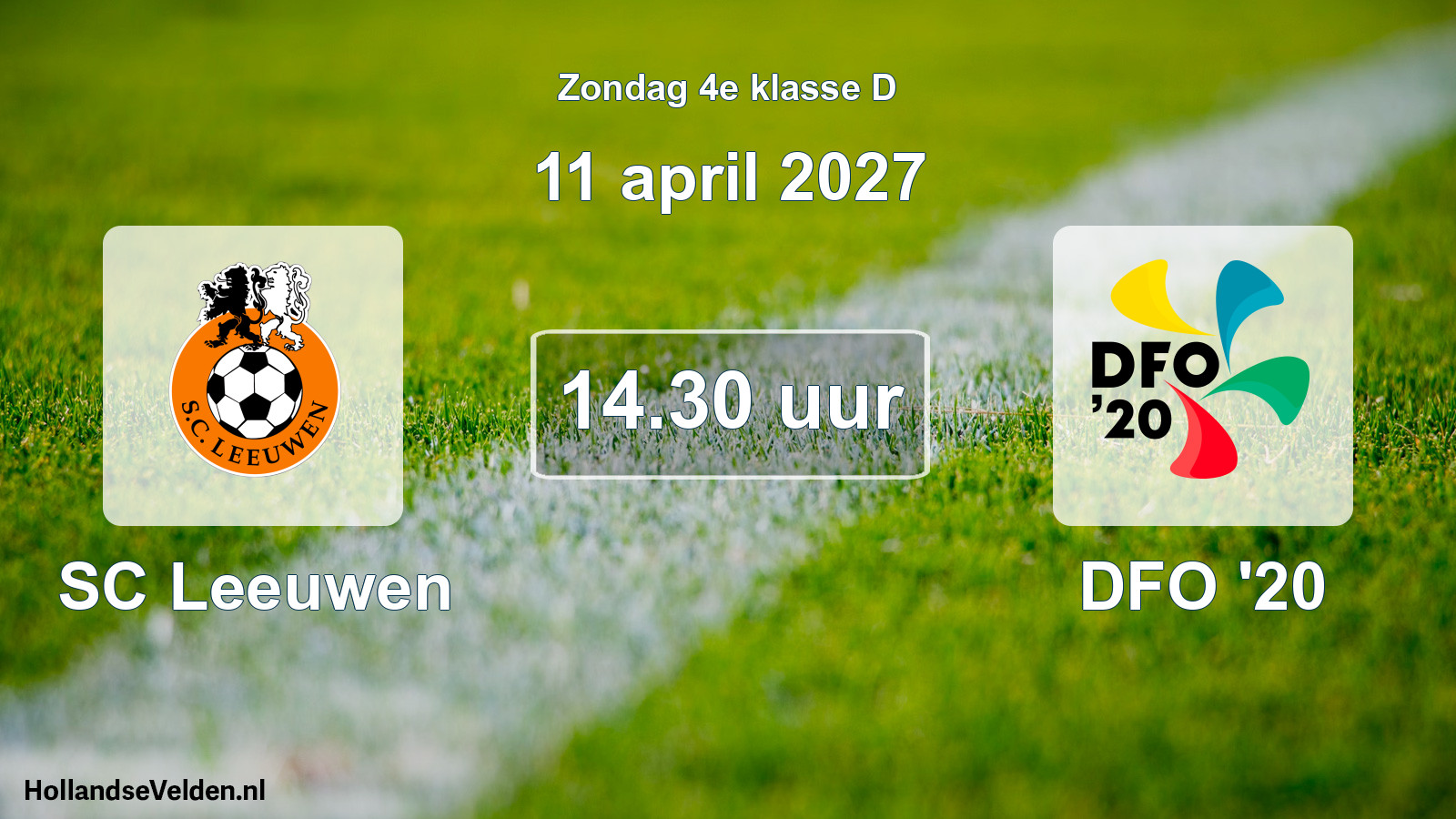 Geplande wedstrijd: SC Leeuwen - DFO '20 (11 april 2027)
