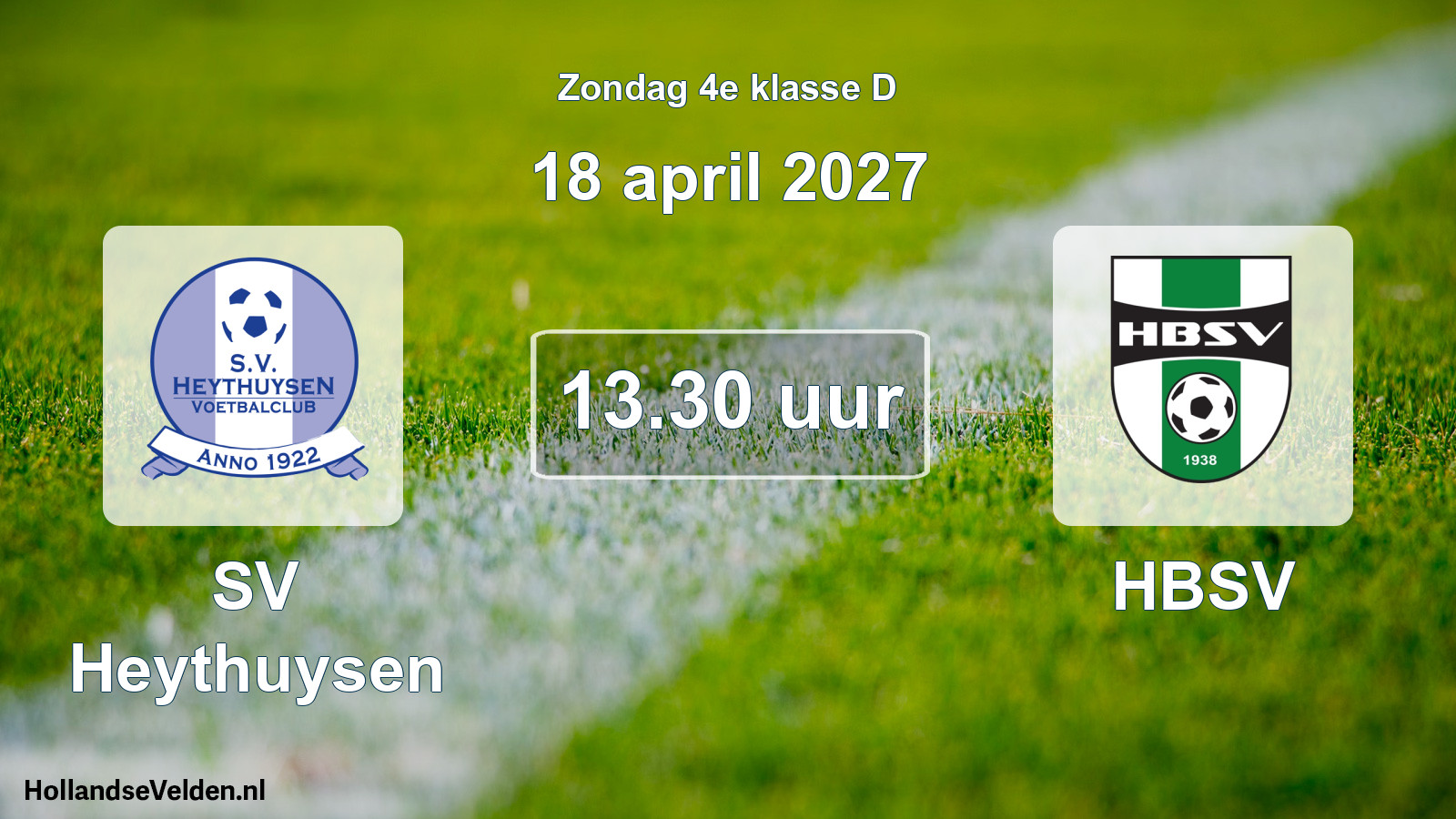 Geplande wedstrijd: SV Heythuysen - HBSV (18 april 2027)