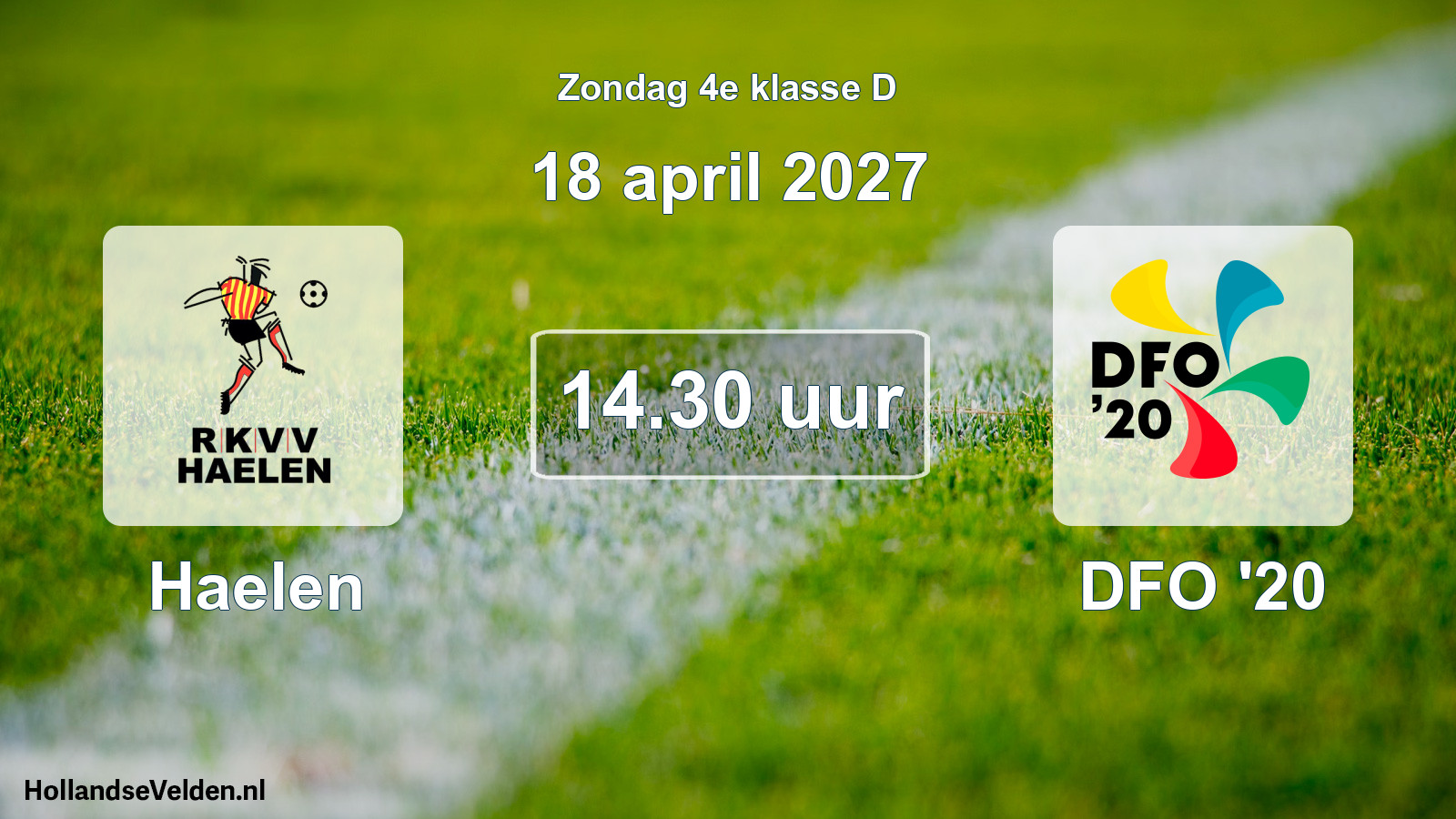 Geplande wedstrijd: Haelen - DFO '20 (18 april 2027)