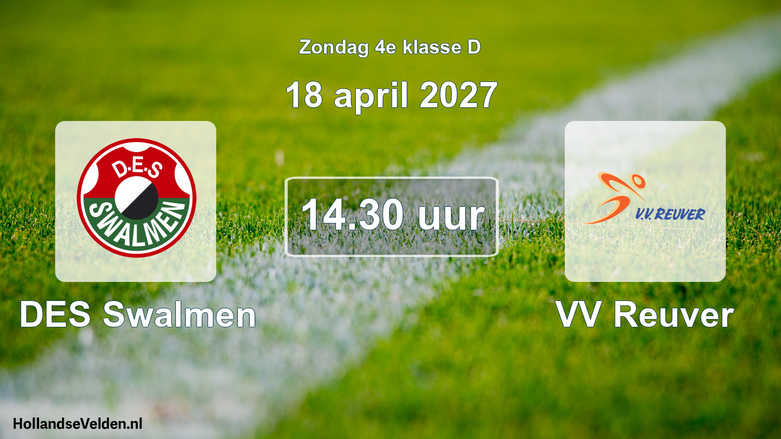 Geplande wedstrijd: DES Swalmen - VV Reuver (18 april 2027)