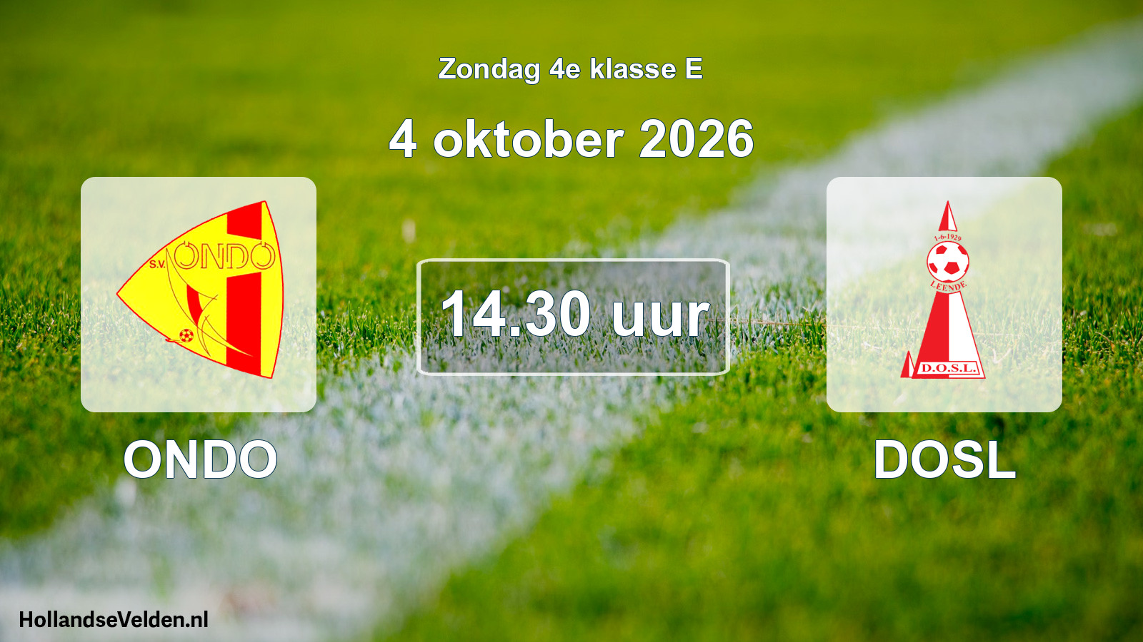 Geplande wedstrijd: ONDO - DOSL (4 oktober 2026)