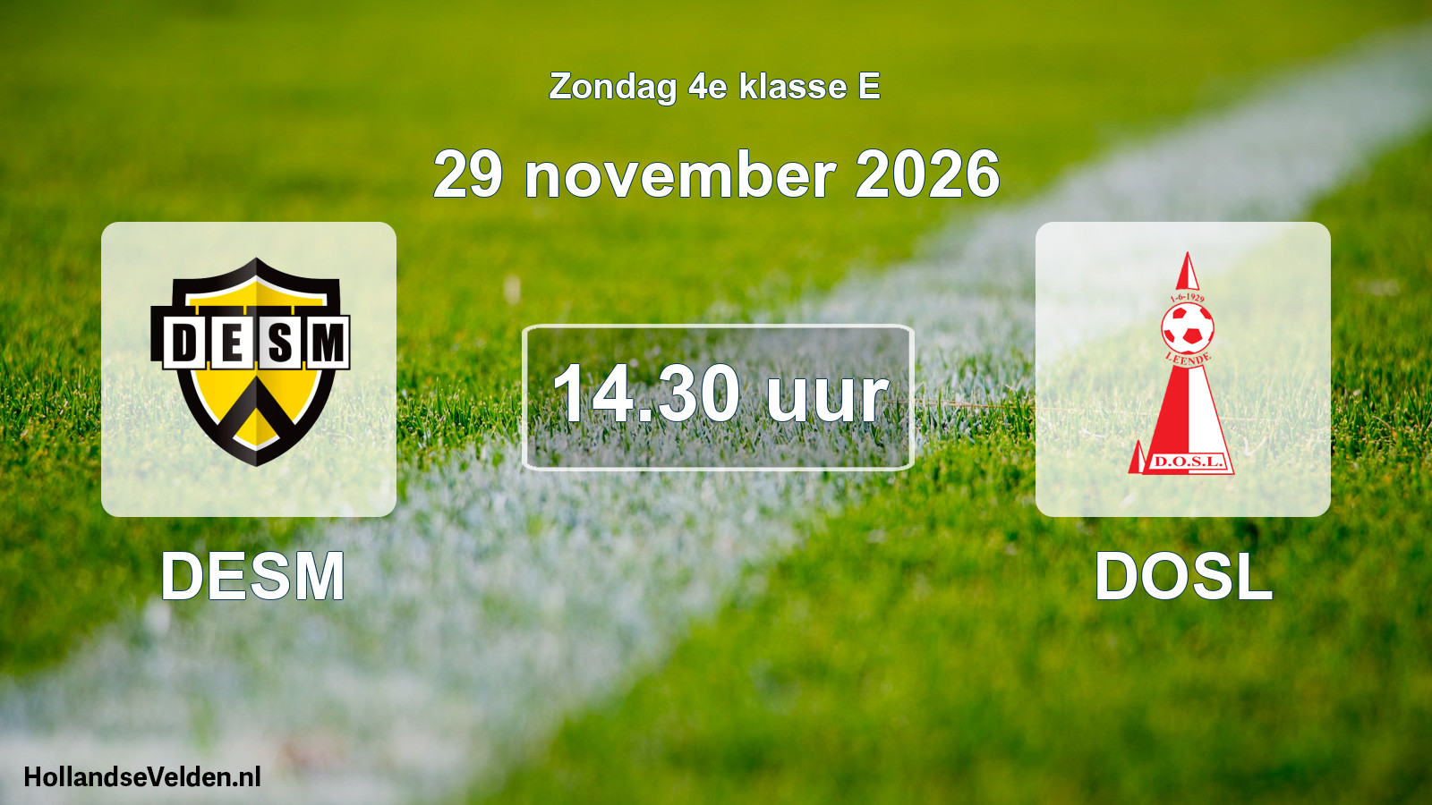 Geplande wedstrijd: DESM - DOSL (29 november 2026)