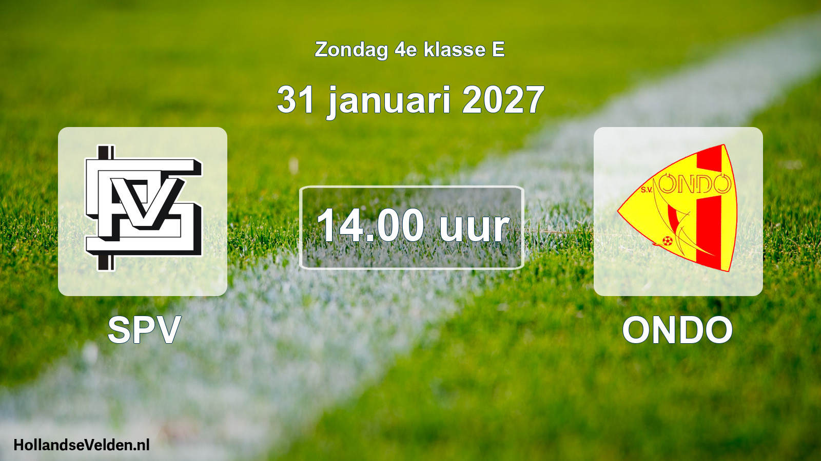 Geplande wedstrijd: SPV - ONDO (31 januari 2027)