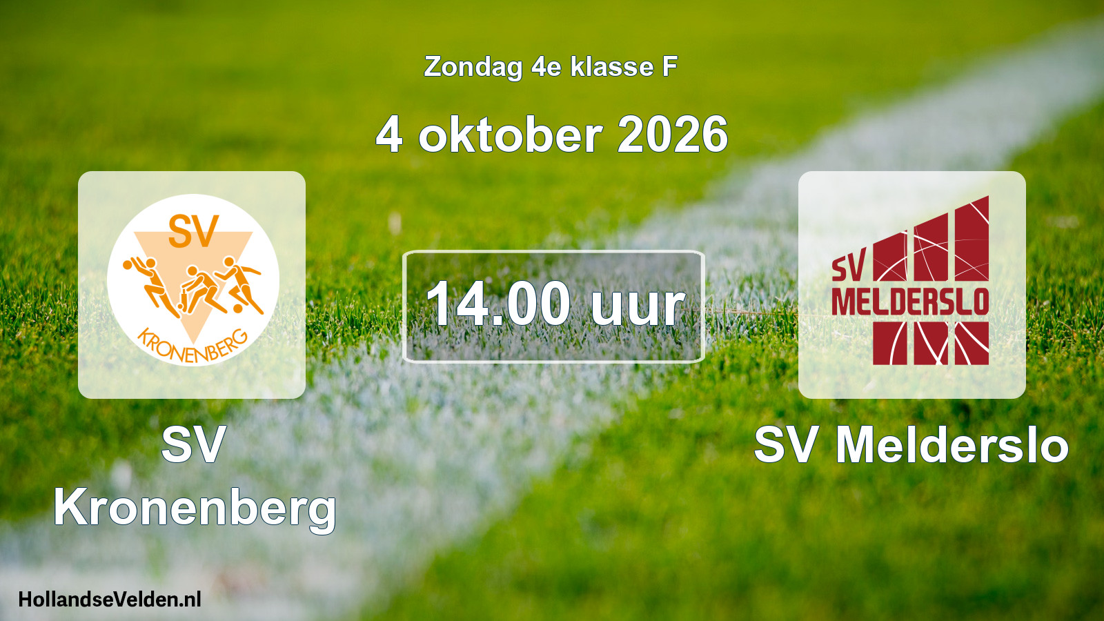 Geplande wedstrijd: SV Kronenberg - SV Melderslo (4 oktober 2026)