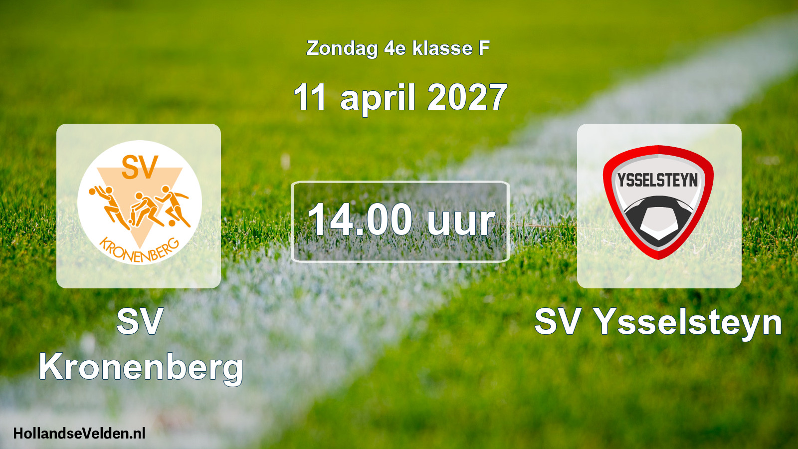 Geplande wedstrijd: SV Kronenberg - SV Ysselsteyn (11 april 2027)