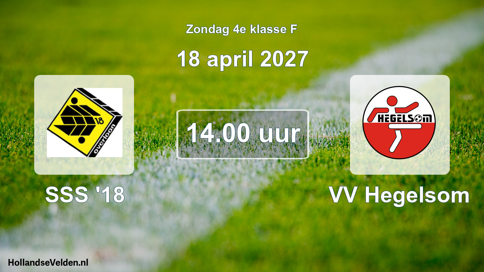 Geplande wedstrijd: SSS '18 - VV Hegelsom (18 april 2027)