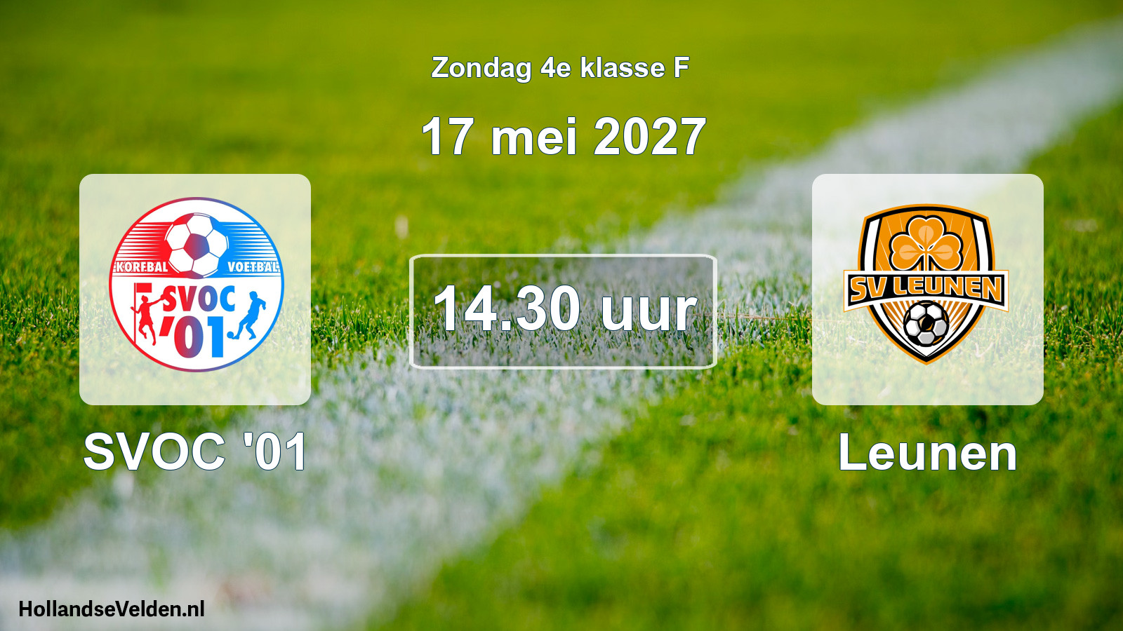 Geplande wedstrijd: SVOC '01 - Leunen (17 mei 2027)