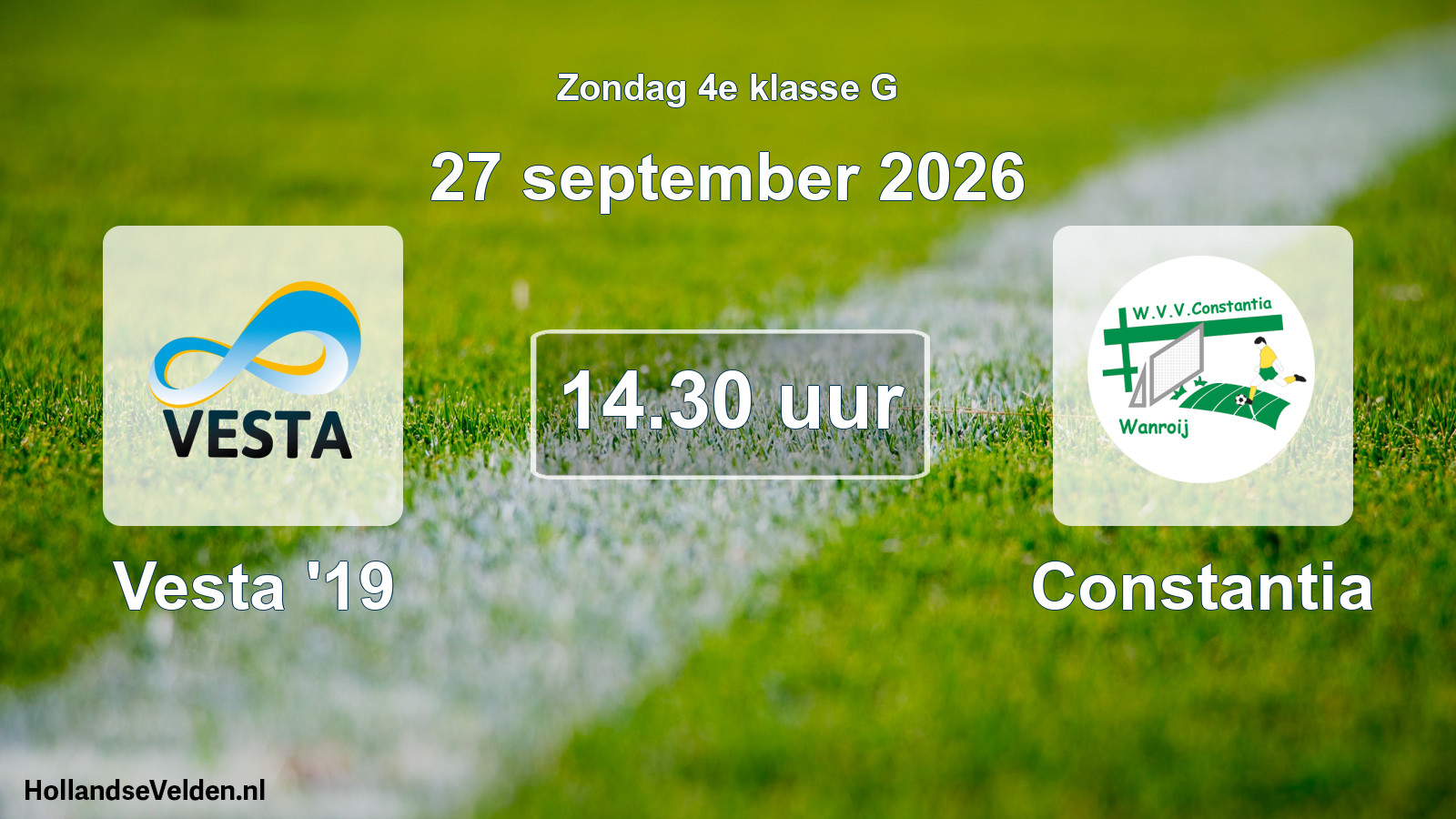 Geplande wedstrijd: Vesta '19 - Constantia (27 september 2026)