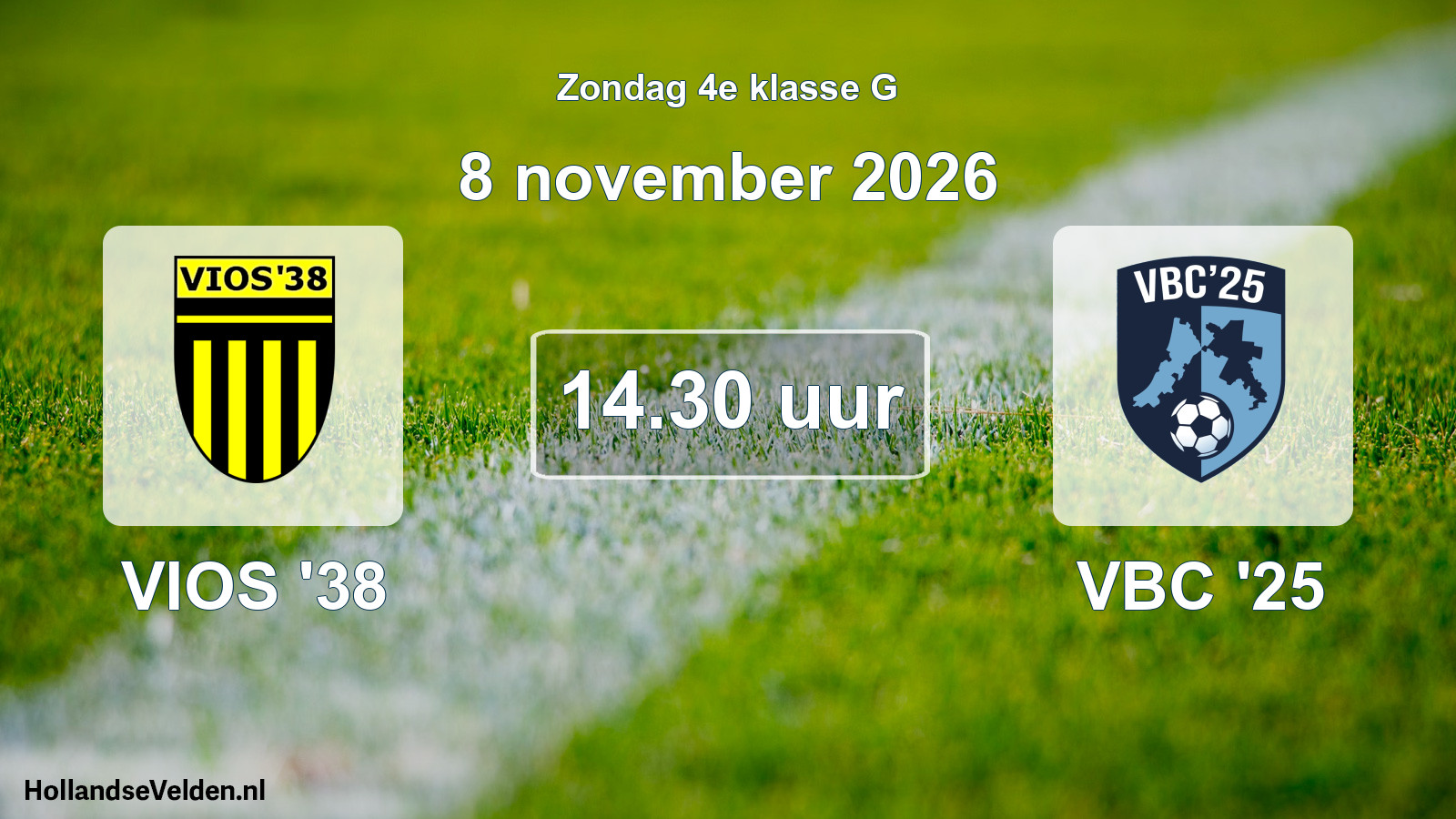 Geplande wedstrijd: VIOS '38 - VBC '25 (8 november 2026)