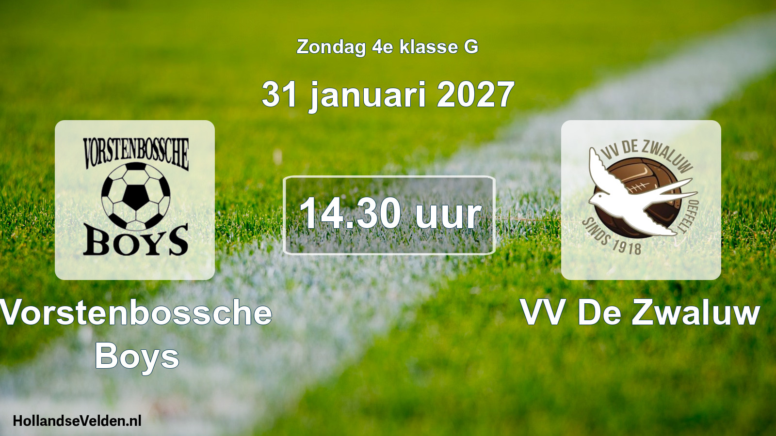 Geplande wedstrijd: Vorstenbossche Boys - VV De Zwaluw (31 januari 2027)