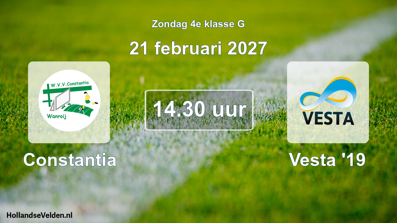 Geplande wedstrijd: Constantia - Vesta '19 (21 februari 2027)