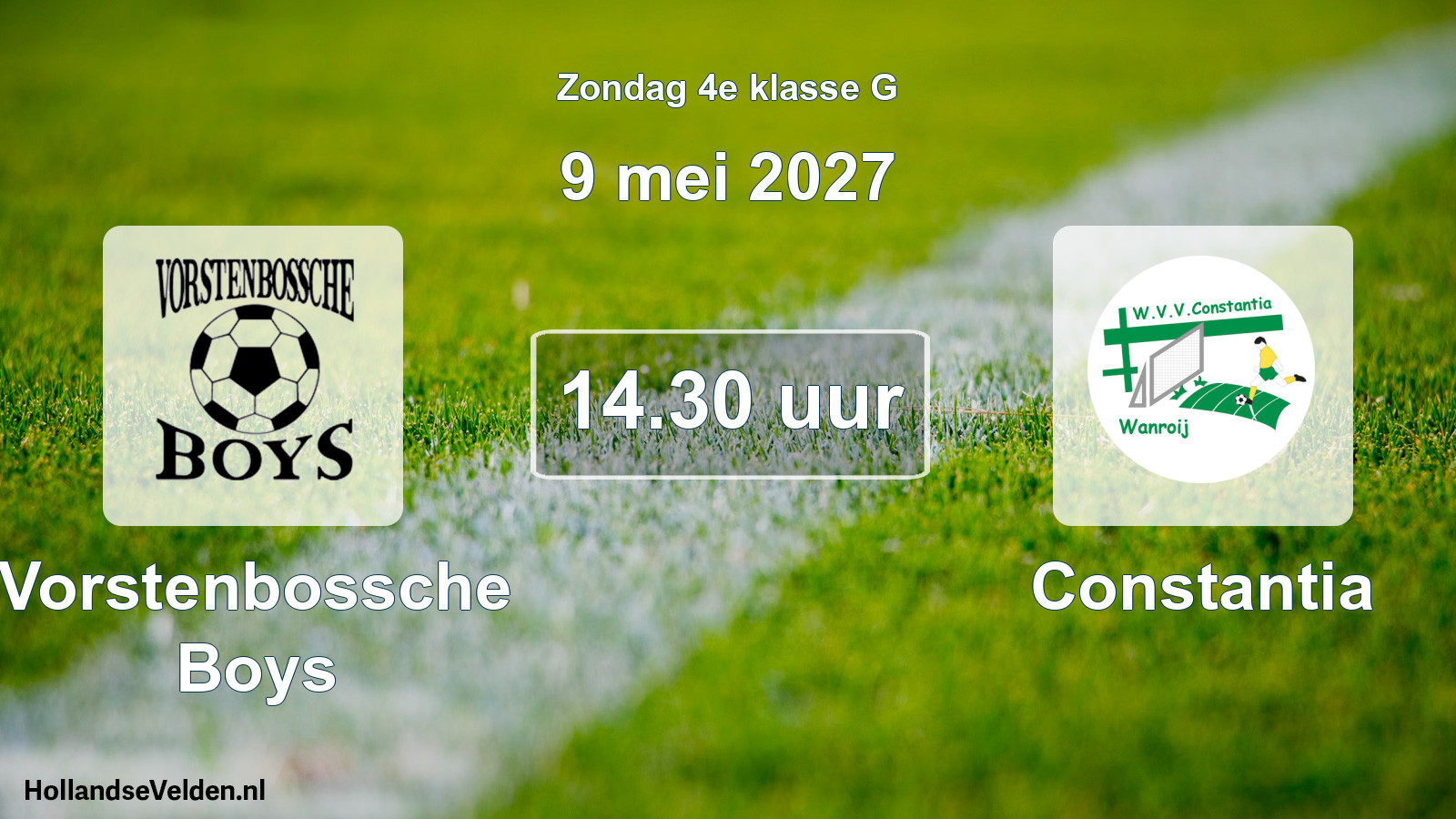 Geplande wedstrijd: Vorstenbossche Boys - Constantia (9 mei 2027)