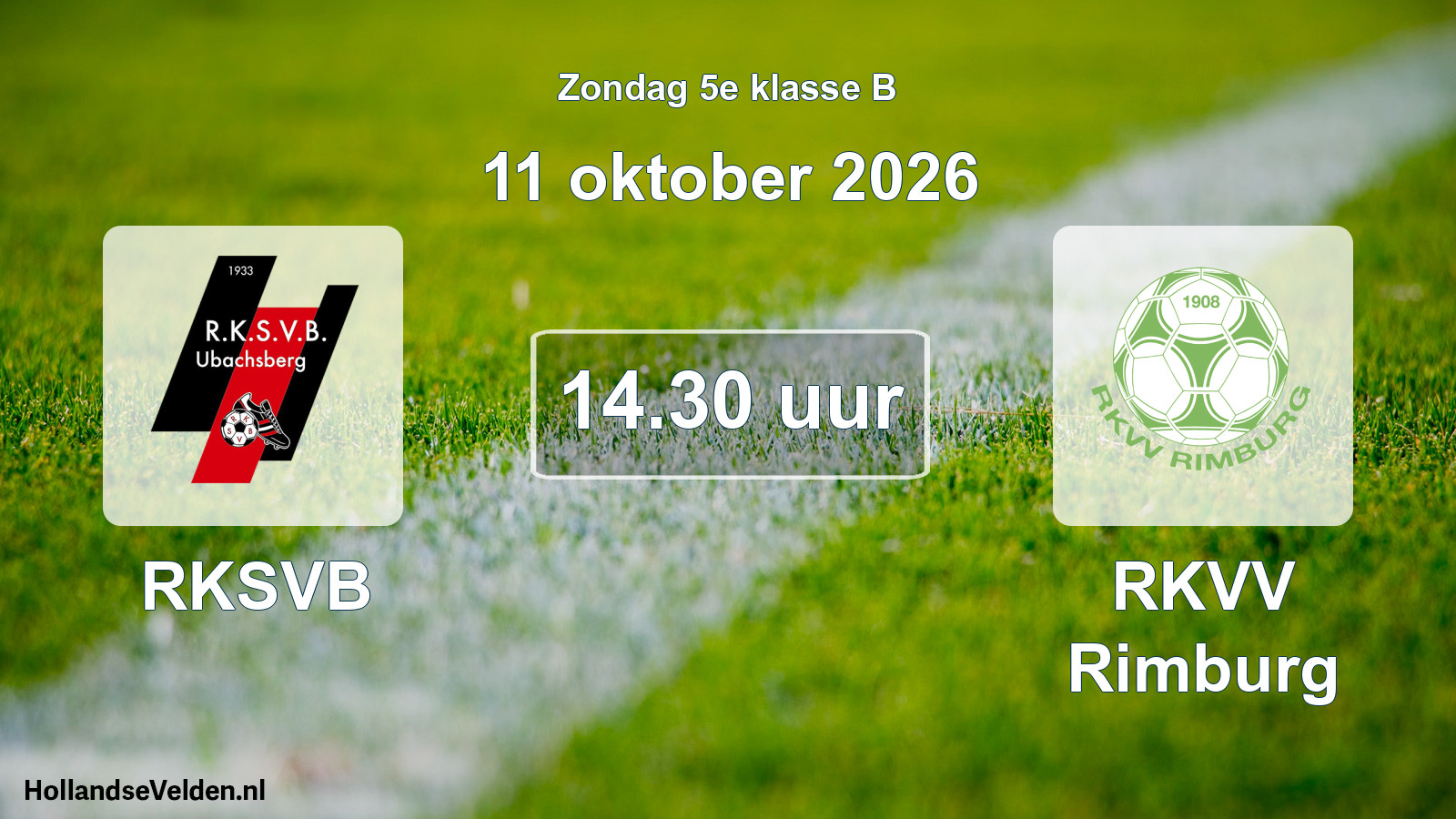 Geplande wedstrijd: RKSVB - RKVV Rimburg (11 oktober 2026)