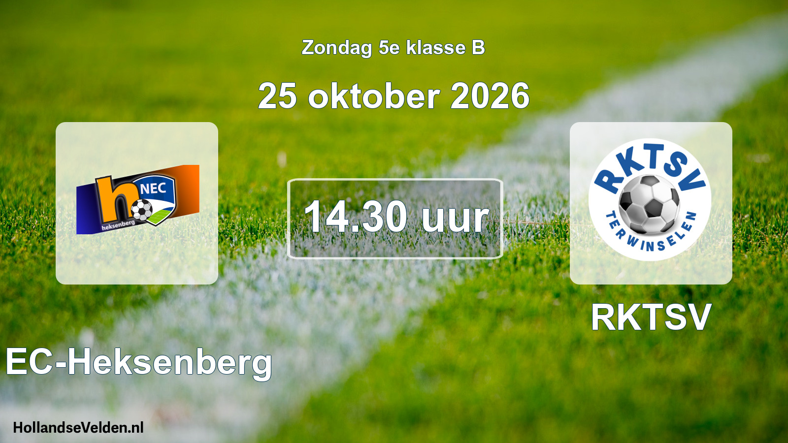Geplande wedstrijd: NEC-Heksenberg - RKTSV (25 oktober 2026)