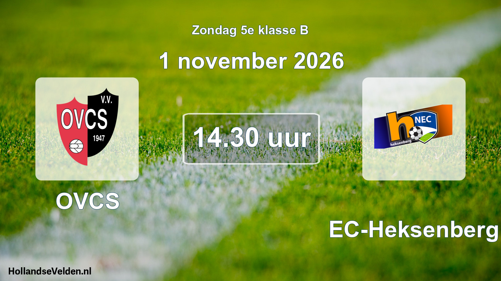Geplande wedstrijd: OVCS - NEC-Heksenberg (1 november 2026)