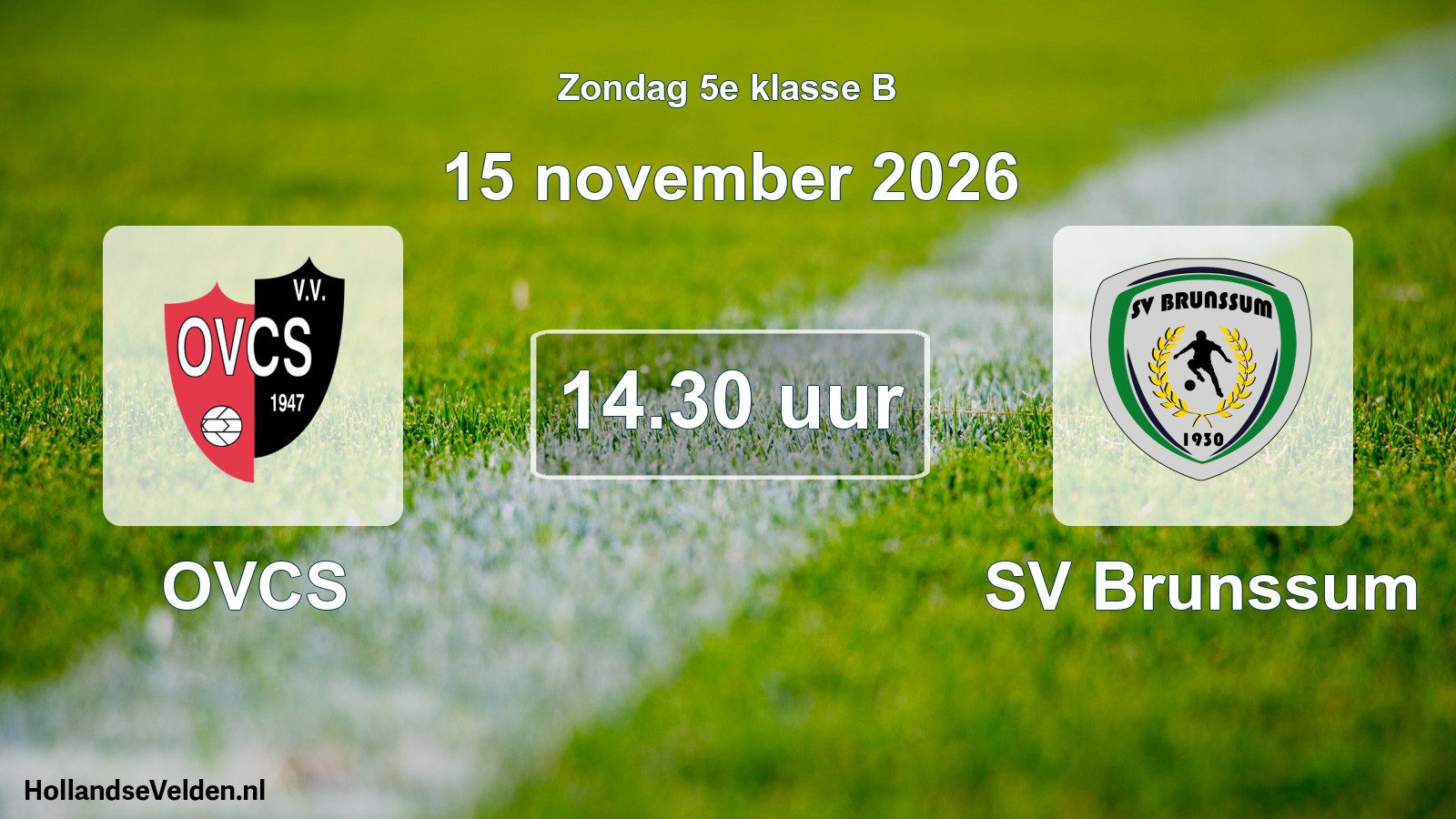 Geplande wedstrijd: OVCS - SV Brunssum (15 november 2026)