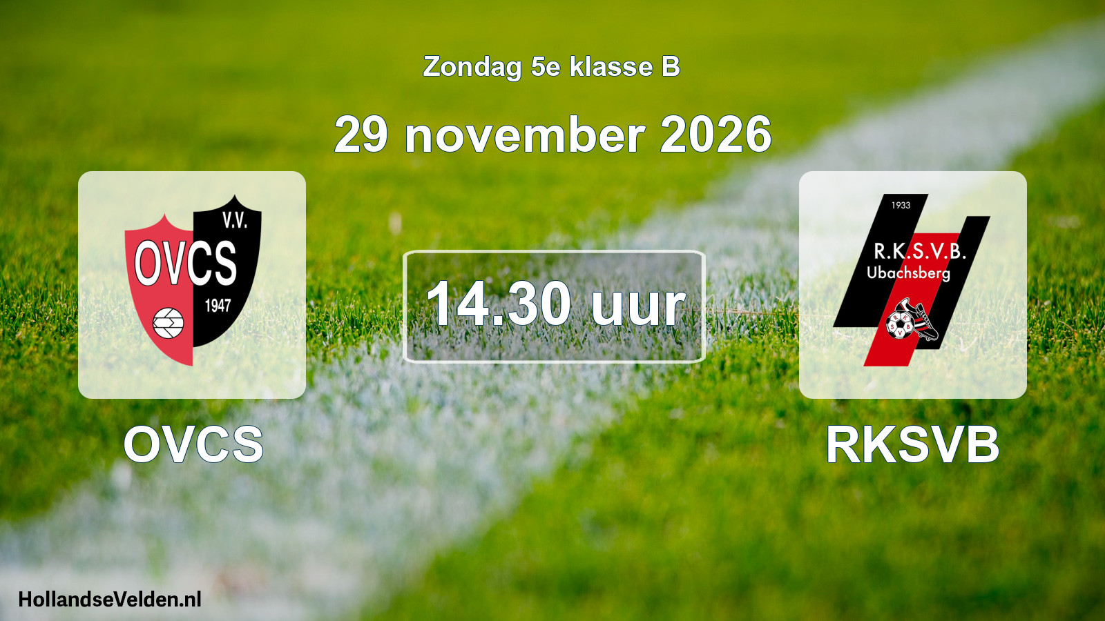 Geplande wedstrijd: OVCS - RKSVB (29 november 2026)