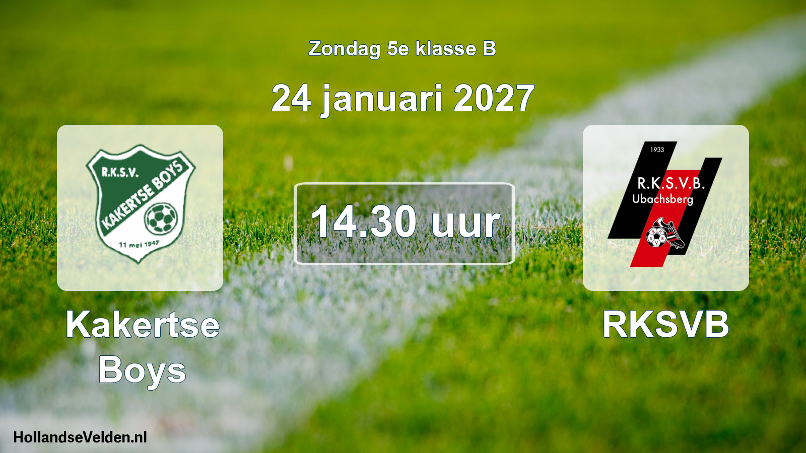 Geplande wedstrijd: Kakertse Boys - RKSVB (24 januari 2027)