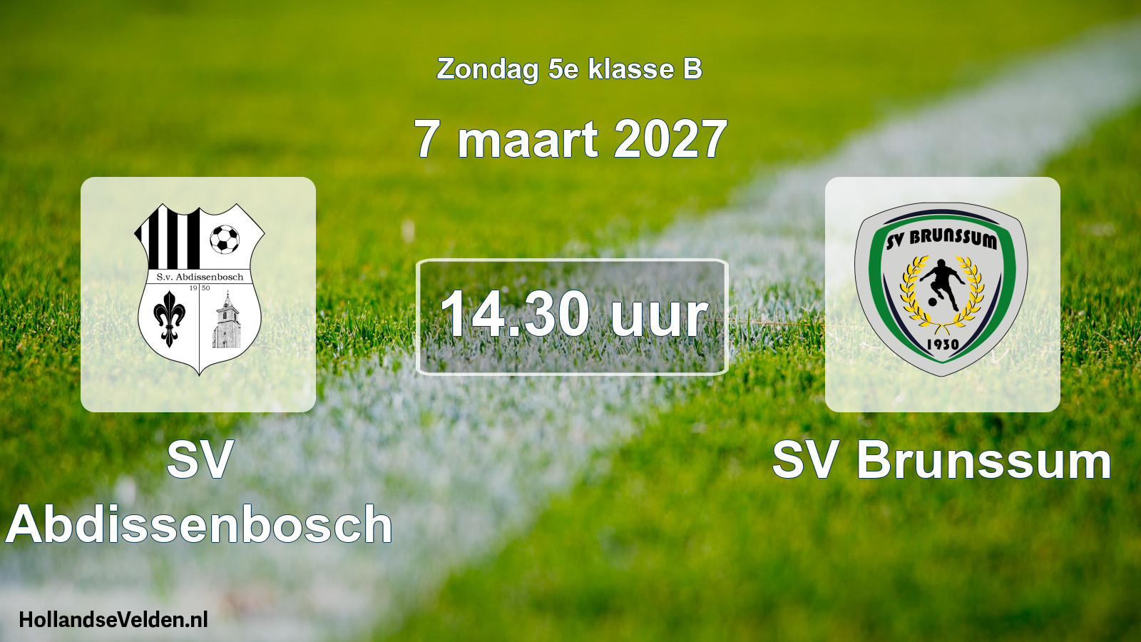 Geplande wedstrijd: SV Abdissenbosch - SV Brunssum (7 maart 2027)
