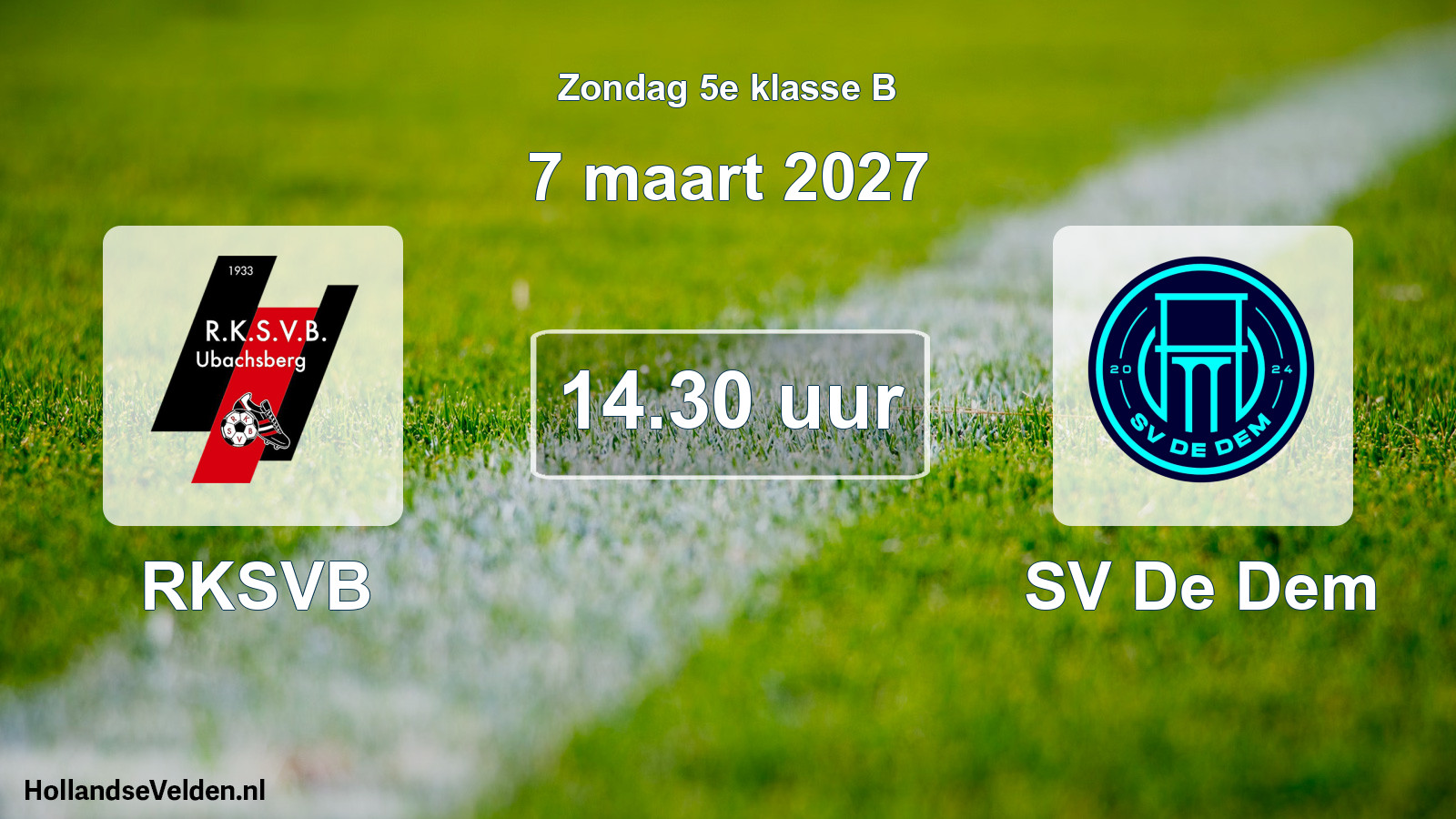 Geplande wedstrijd: RKSVB - SV De Dem (7 maart 2027)
