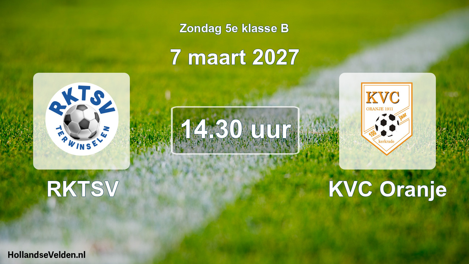Geplande wedstrijd: RKTSV - KVC Oranje (7 maart 2027)