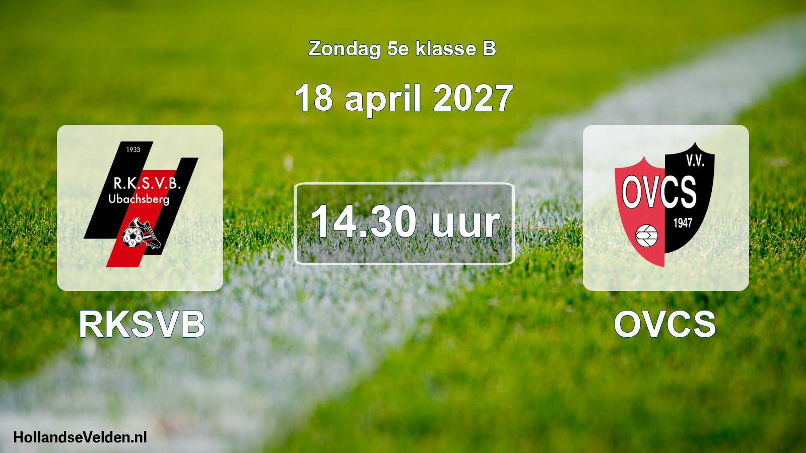 Geplande wedstrijd: RKSVB - OVCS (18 april 2027)