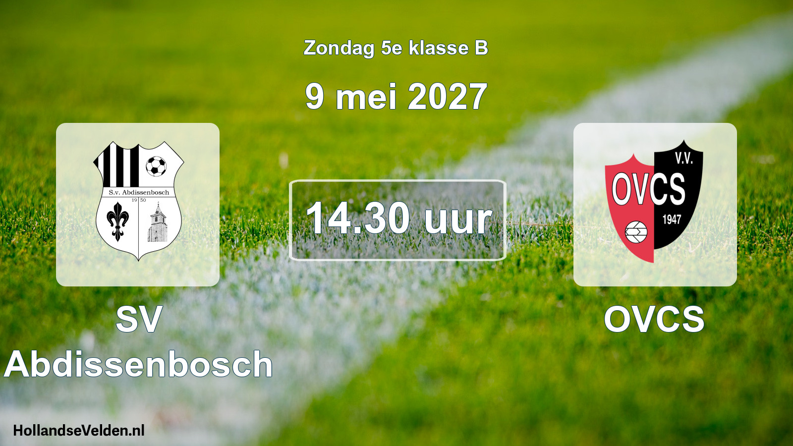 Geplande wedstrijd: SV Abdissenbosch - OVCS (9 mei 2027)