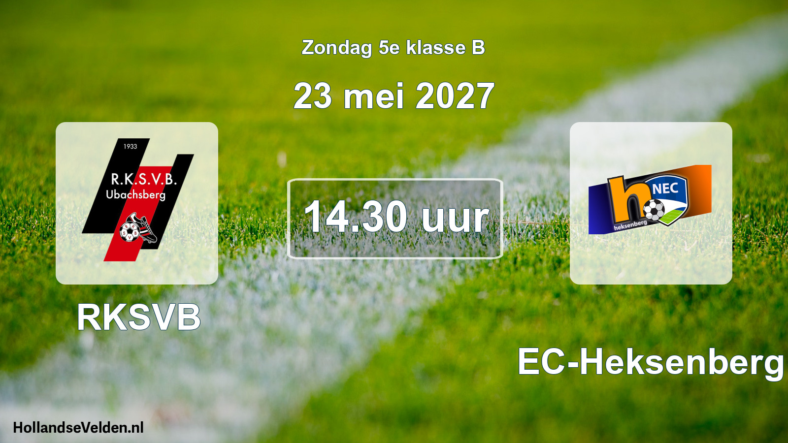Geplande wedstrijd: RKSVB - NEC-Heksenberg (23 mei 2027)