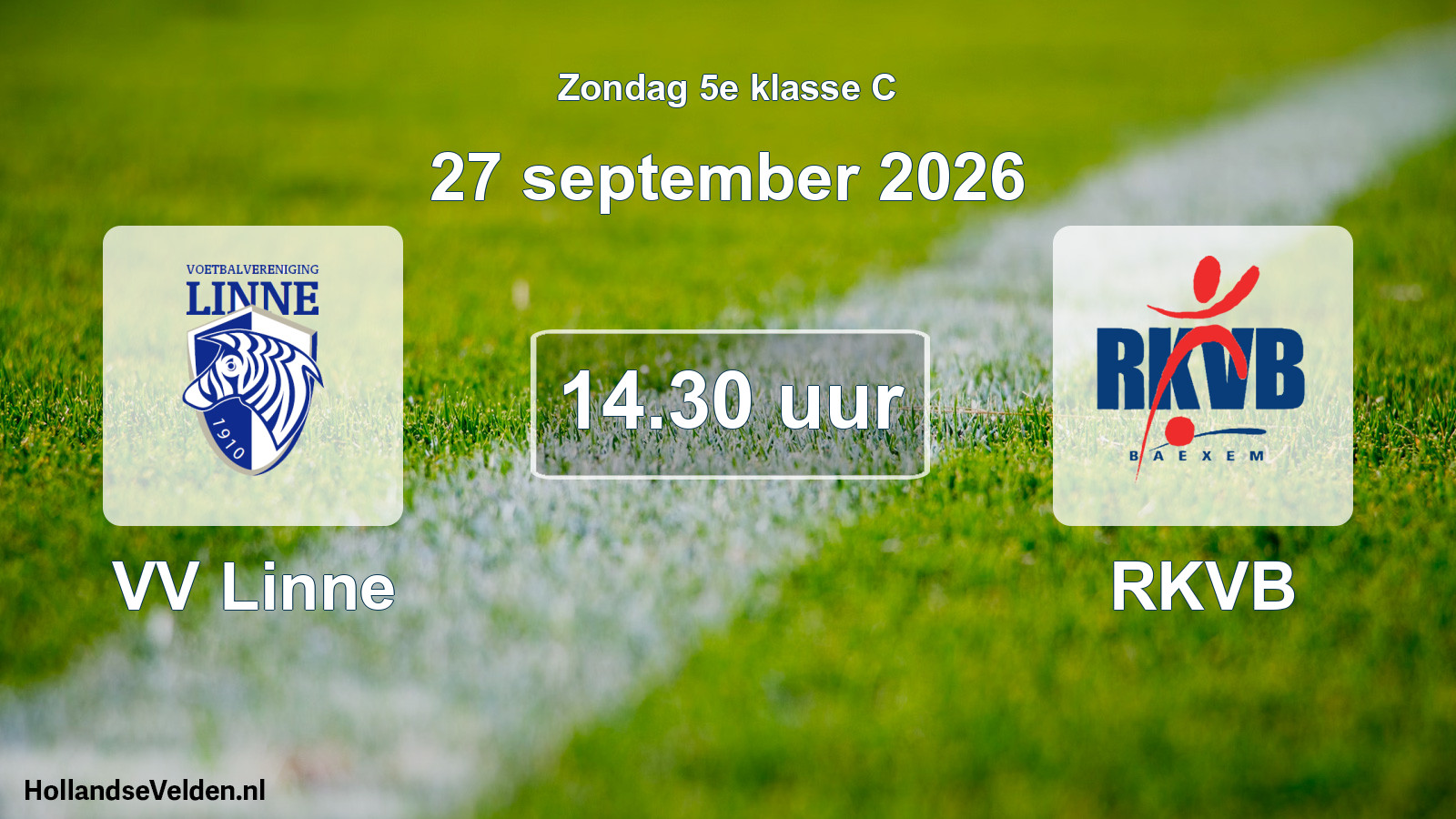 Scheduled Match: VV Linne - RKVB (27 September 2026)