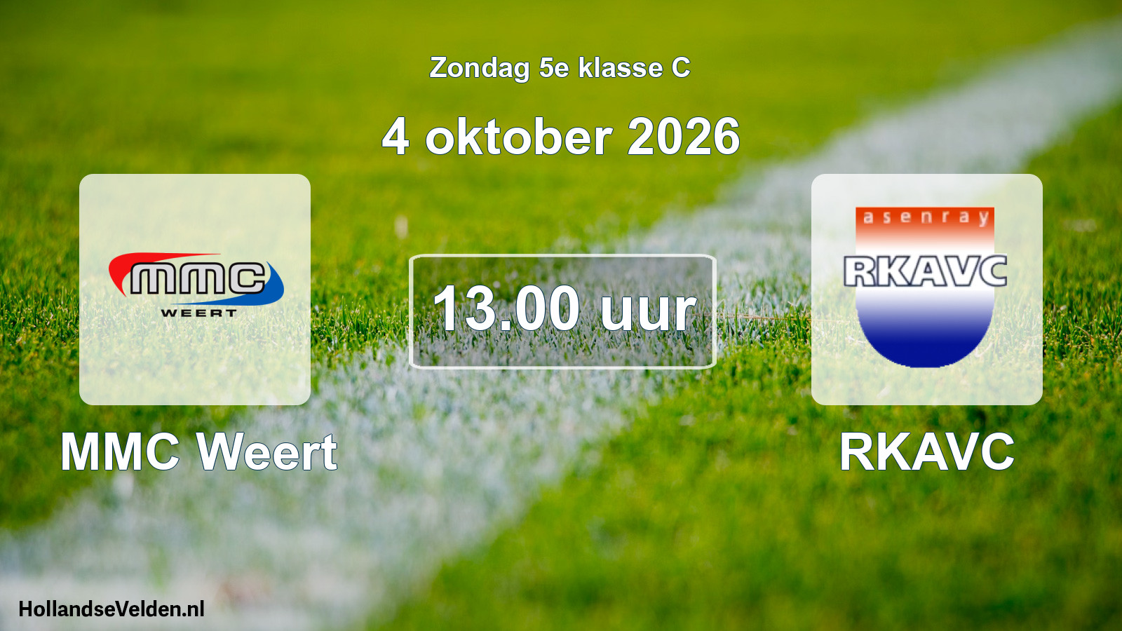 Geplande wedstrijd: MMC Weert - RKAVC (4 oktober 2026)