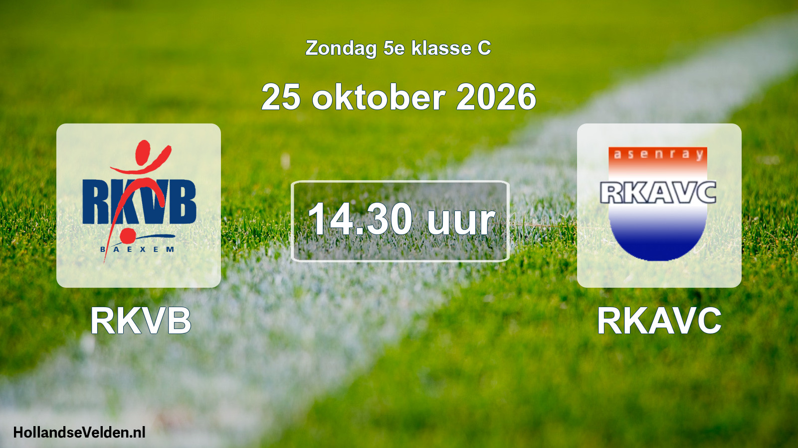 Geplande wedstrijd: RKVB - RKAVC (25 oktober 2026)