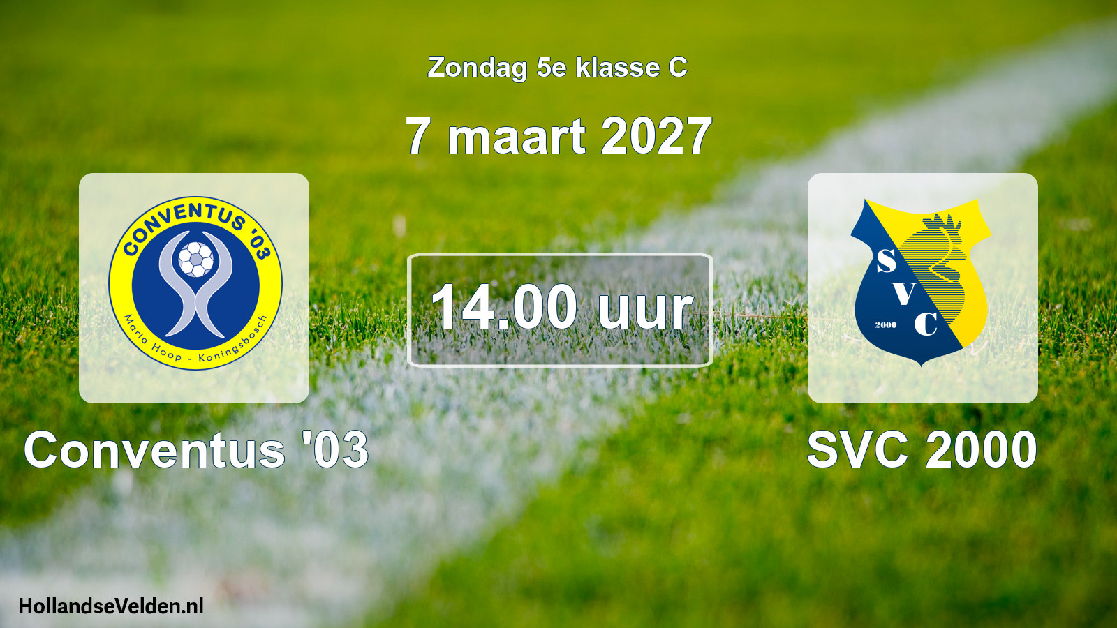 Geplande wedstrijd: Conventus '03 - SVC 2000 (7 maart 2027)