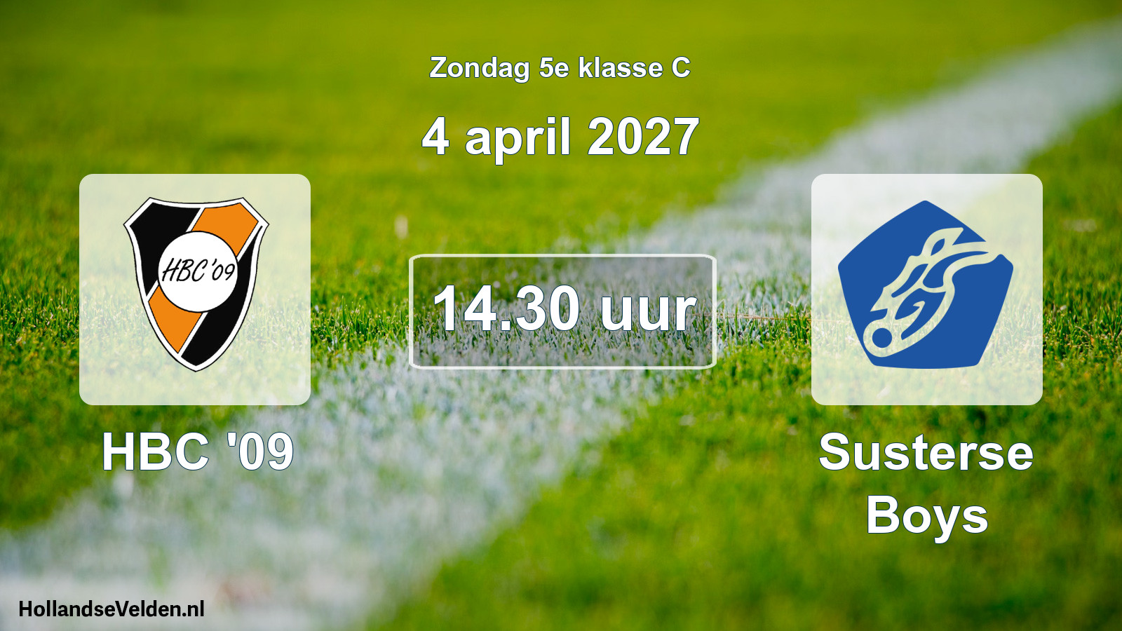 Geplande wedstrijd: HBC '09 - Susterse Boys (4 april 2027)