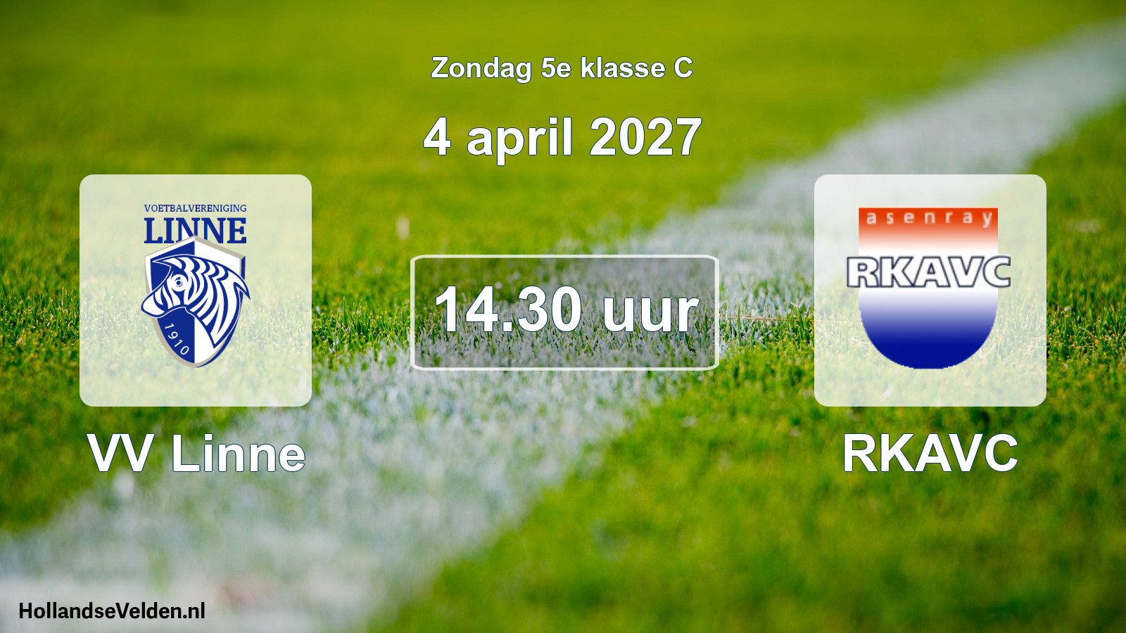 Geplande wedstrijd: VV Linne - RKAVC (4 april 2027)