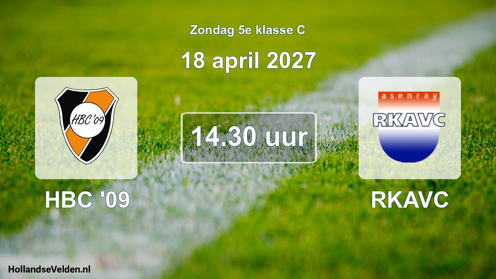 Geplande wedstrijd: HBC '09 - RKAVC (18 april 2027)