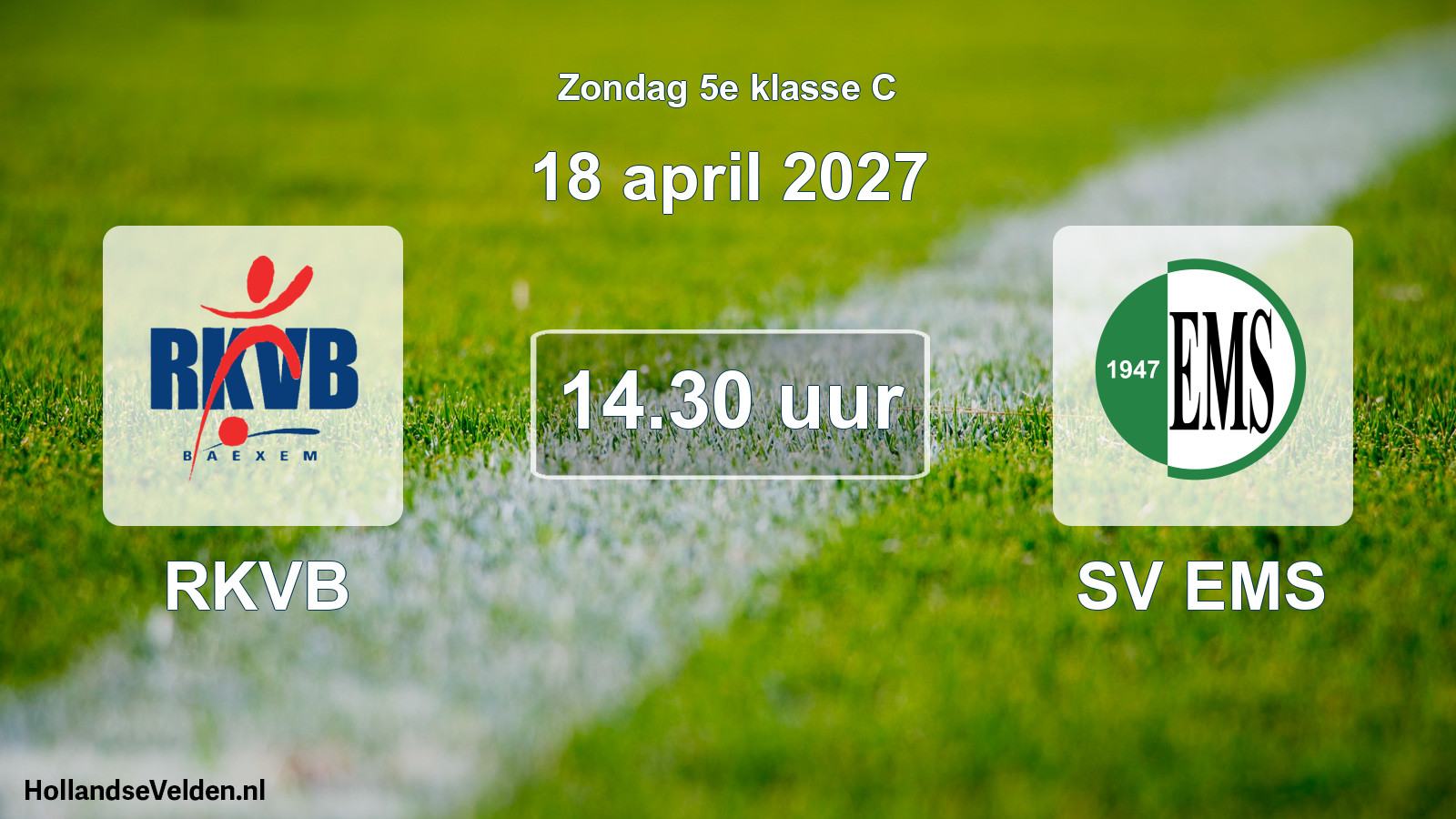 Geplande wedstrijd: RKVB - SV EMS (18 april 2027)