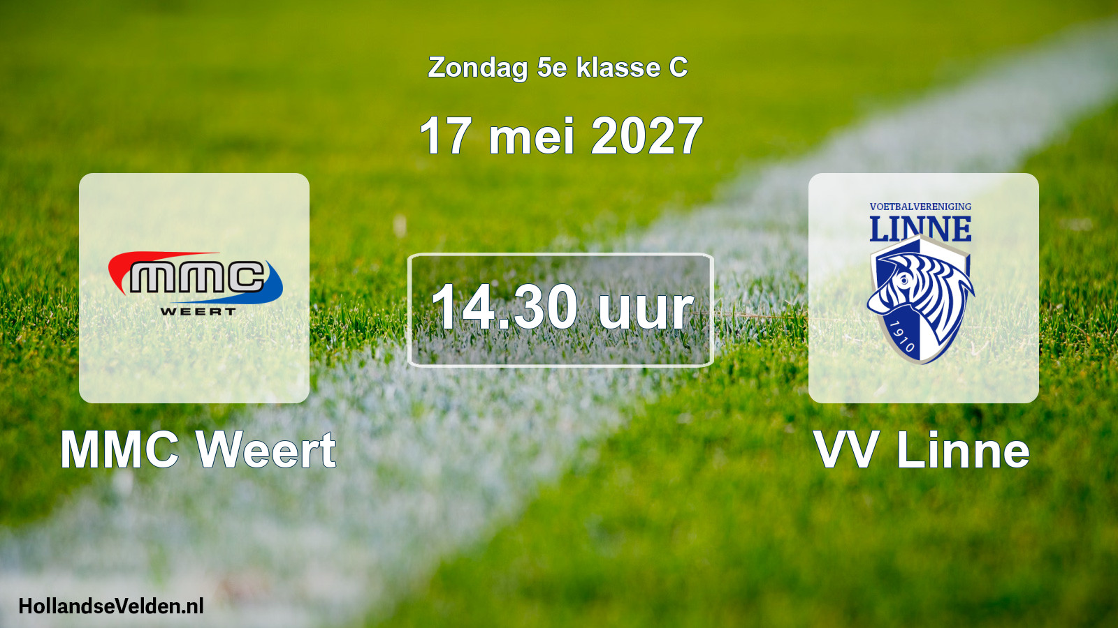 Geplande wedstrijd: MMC Weert - VV Linne (17 mei 2027)