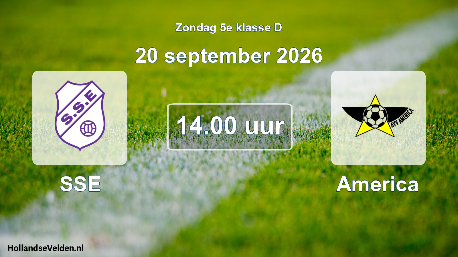 Geplande wedstrijd: SSE - America (20 september 2026)