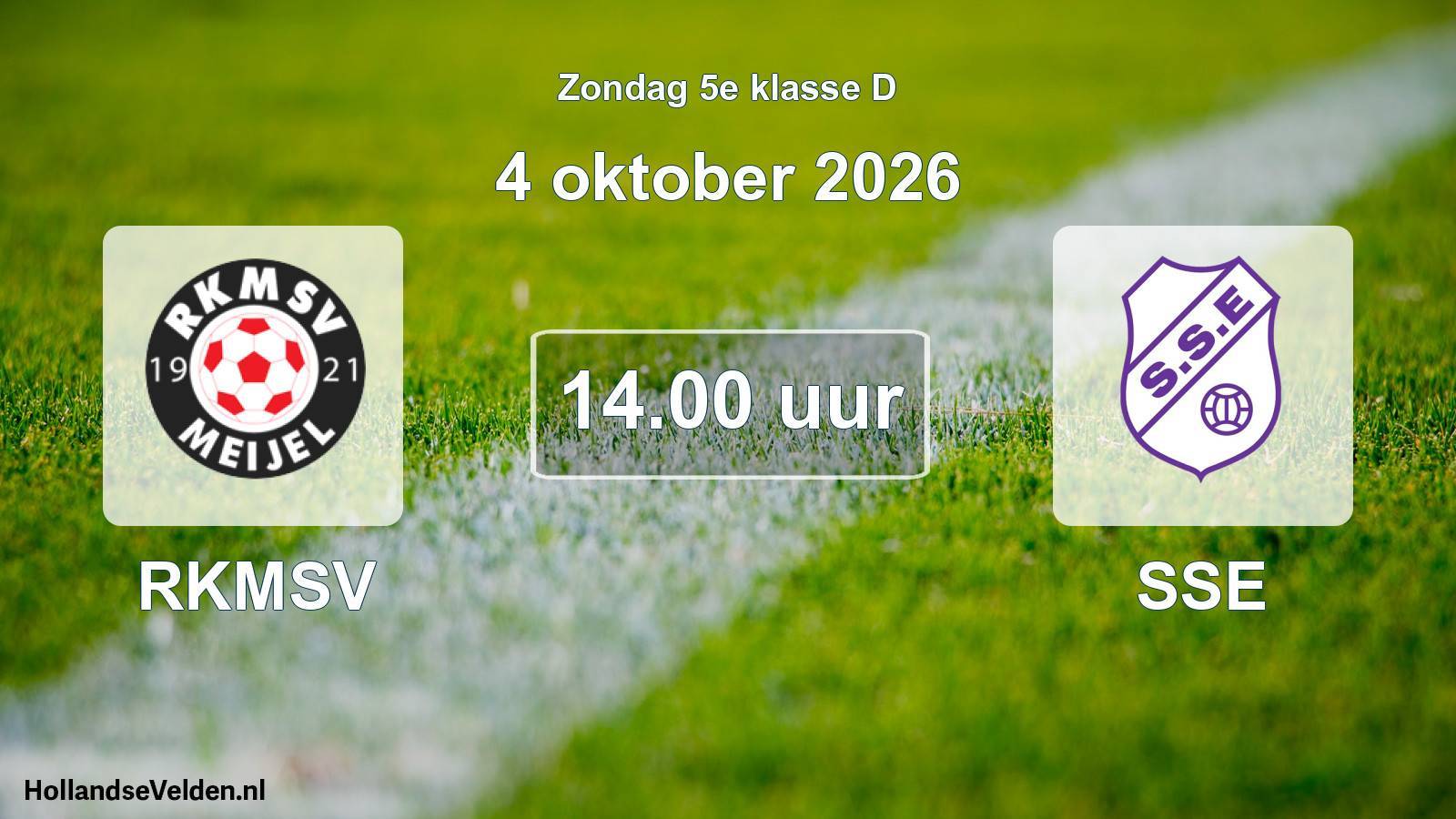 Geplande wedstrijd: RKMSV - SSE (4 oktober 2026)