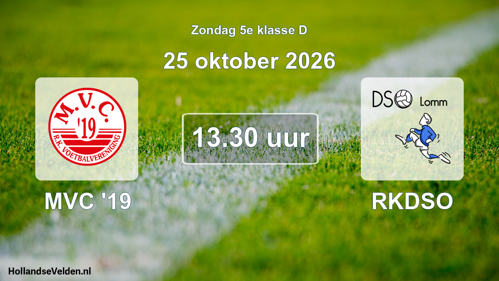 Geplande wedstrijd: MVC '19 - RKDSO (25 oktober 2026)