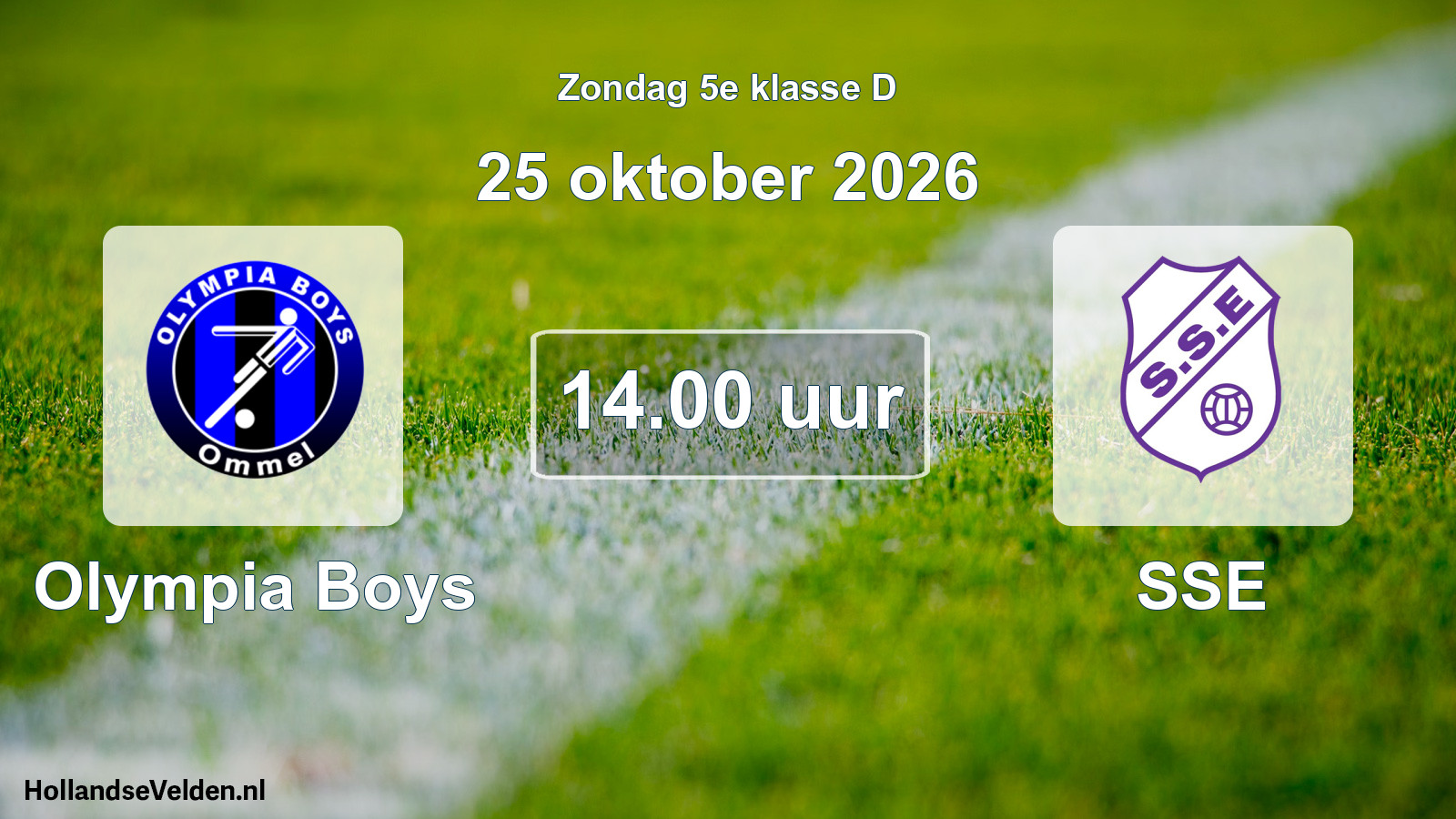 Geplande wedstrijd: Olympia Boys - SSE (25 oktober 2026)