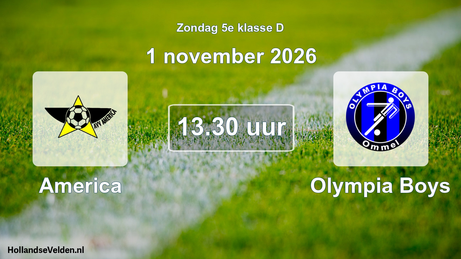 Geplande wedstrijd: America - Olympia Boys (1 november 2026)
