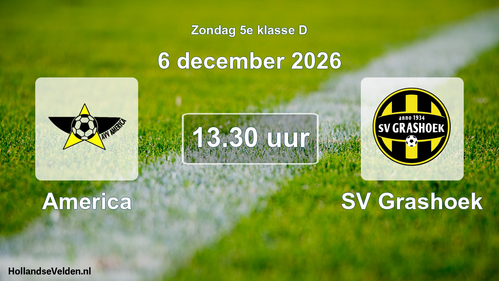 Geplande wedstrijd: America - SV Grashoek (6 december 2026)