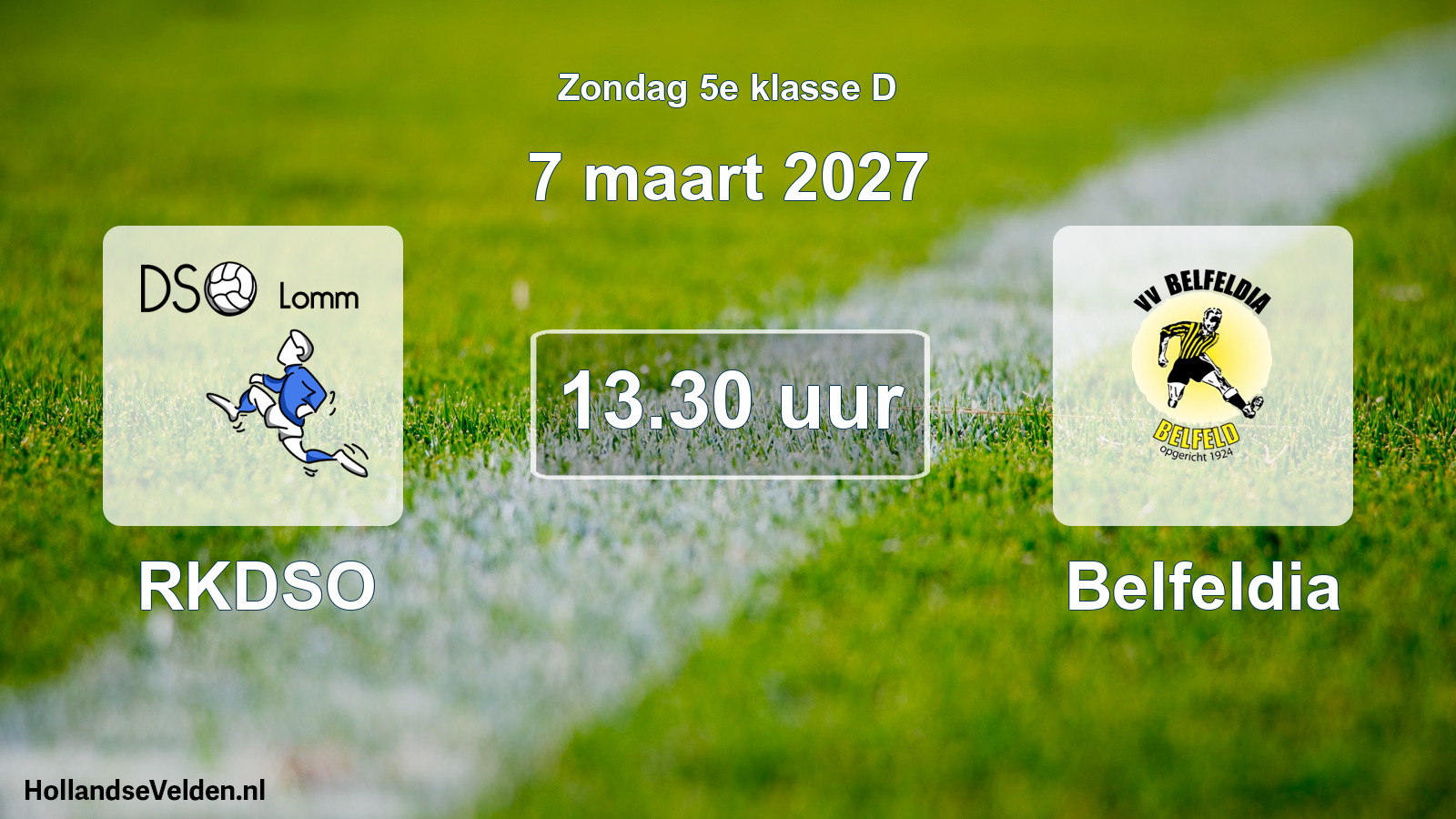 Geplande wedstrijd: RKDSO - Belfeldia (7 maart 2027)