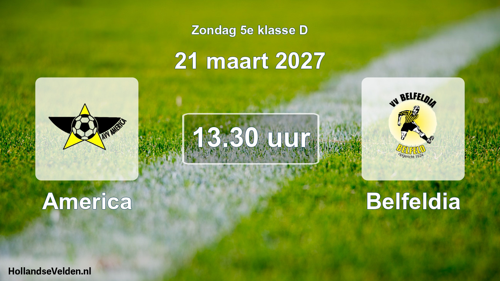 Geplande wedstrijd: America - Belfeldia (21 maart 2027)
