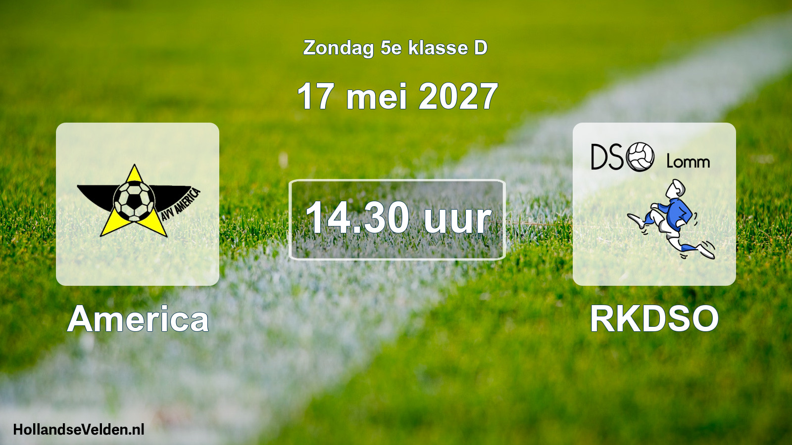 Geplande wedstrijd: America - RKDSO (17 mei 2027)